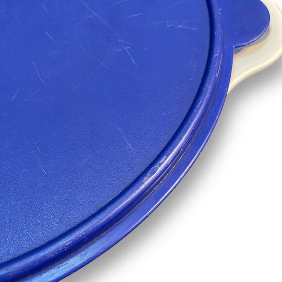 Tupperware 32 Cup Thatsa Mixing Bowl Large 2539A 2540A Blue White Vintage USA - Picture 11 of 12